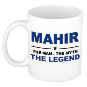 Mahir The man, The myth the legend pensioen cadeau mok/beker 300 ml