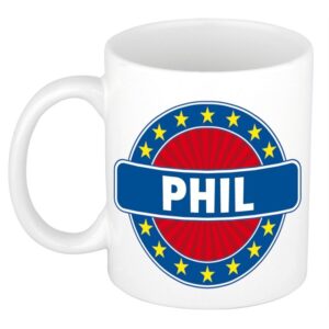 Kado mok voor Phil
