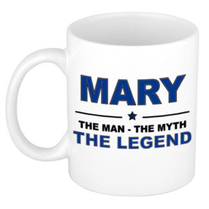Mary The man, The myth the legend pensioen cadeau mok/beker 300 ml