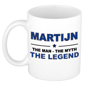 Martijn The man, The myth the legend pensioen cadeau mok/beker 300 ml