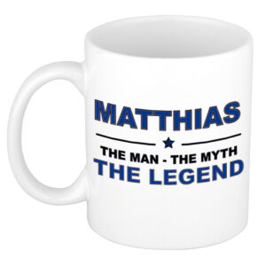 Matthias The man, The myth the legend pensioen cadeau mok/beker 300 ml