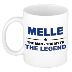 Melle The man, The myth the legend pensioen cadeau mok/beker 300 ml