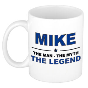 Mike The man, The myth the legend pensioen cadeau mok/beker 300 ml