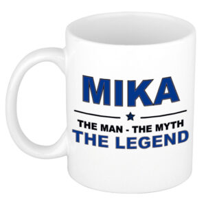 Mika The man, The myth the legend pensioen cadeau mok/beker 300 ml