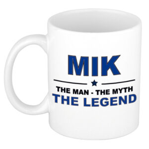 Mik The man, The myth the legend pensioen cadeau mok/beker 300 ml