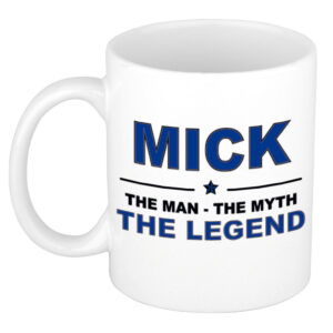 Mick The man, The myth the legend pensioen cadeau mok/beker 300 ml