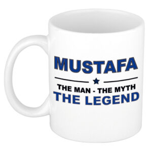 Mustafa The man, The myth the legend pensioen cadeau mok/beker 300 ml