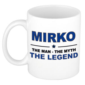Mirko The man, The myth the legend pensioen cadeau mok/beker 300 ml