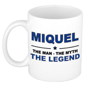 Miquel The man, The myth the legend pensioen cadeau mok/beker 300 ml