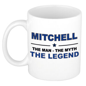 Mitchell The man, The myth the legend pensioen cadeau mok/beker 300 ml