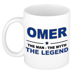 Omer The man, The myth the legend pensioen cadeau mok/beker 300 ml