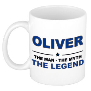 Oliver The man, The myth the legend pensioen cadeau mok/beker 300 ml