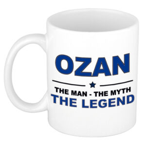 Ozan The man, The myth the legend pensioen cadeau mok/beker 300 ml