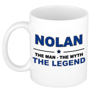 Nolan The man, The myth the legend pensioen cadeau mok/beker 300 ml