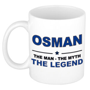Osman The man, The myth the legend pensioen cadeau mok/beker 300 ml
