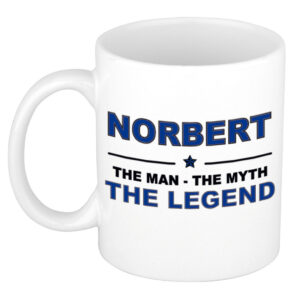 Norbert The man, The myth the legend pensioen cadeau mok/beker 300 ml