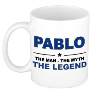 Pablo The man, The myth the legend pensioen cadeau mok/beker 300 ml