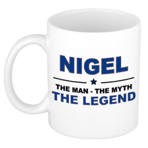Nigel The man, The myth the legend pensioen cadeau mok/beker 300 ml