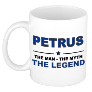 Petrus The man, The myth the legend pensioen cadeau mok/beker 300 ml