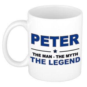 Peter The man, The myth the legend pensioen cadeau mok/beker 300 ml