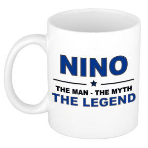 Nino The man, The myth the legend pensioen cadeau mok/beker 300 ml