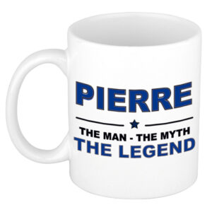 Pierre The man, The myth the legend pensioen cadeau mok/beker 300 ml
