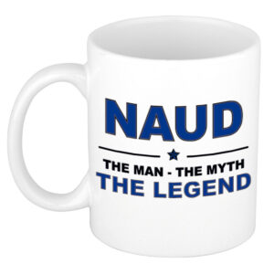 Naud The man, The myth the legend pensioen cadeau mok/beker 300 ml