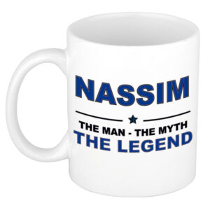 Nassim The man, The myth the legend pensioen cadeau mok/beker 300 ml