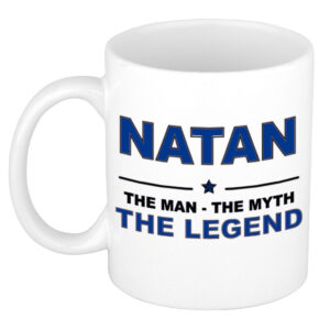 Natan The man, The myth the legend pensioen cadeau mok/beker 300 ml