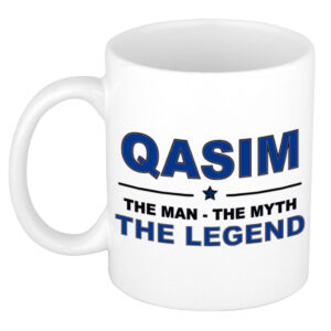 Qasim The man, The myth the legend pensioen cadeau mok/beker 300 ml