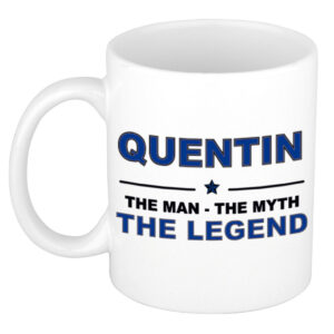 Quentin The man, The myth the legend pensioen cadeau mok/beker 300 ml