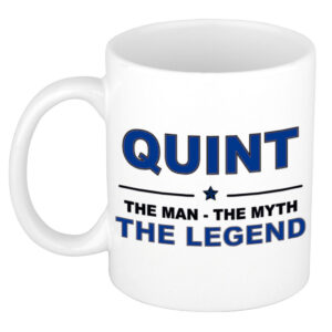 Quint The man, The myth the legend pensioen cadeau mok/beker 300 ml
