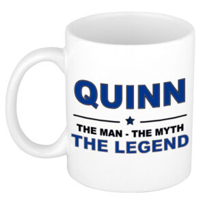 Quinn The man, The myth the legend pensioen cadeau mok/beker 300 ml