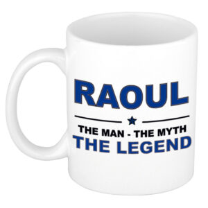 Raoul The man, The myth the legend pensioen cadeau mok/beker 300 ml
