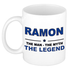 Ramon The man, The myth the legend pensioen cadeau mok/beker 300 ml