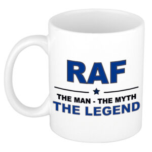 Raf The man, The myth the legend pensioen cadeau mok/beker 300 ml