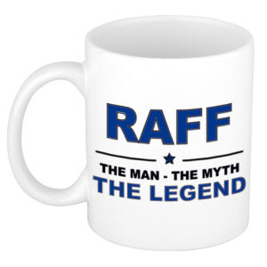 Raff The man, The myth the legend pensioen cadeau mok/beker 300 ml