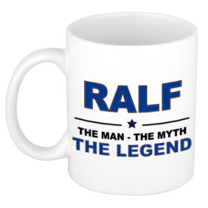 Ralf The man, The myth the legend pensioen cadeau mok/beker 300 ml