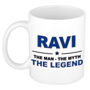 Ravi The man, The myth the legend pensioen cadeau mok/beker 300 ml