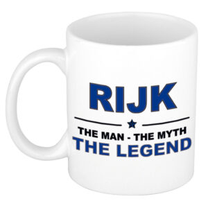 Rijk The man, The myth the legend pensioen cadeau mok/beker 300 ml