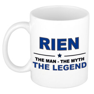 Rien The man, The myth the legend pensioen cadeau mok/beker 300 ml