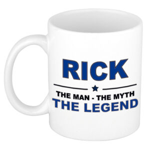 Rick The man, The myth the legend pensioen cadeau mok/beker 300 ml
