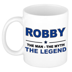 Robby The man, The myth the legend pensioen cadeau mok/beker 300 ml