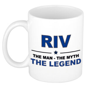 Riv The man, The myth the legend pensioen cadeau mok/beker 300 ml