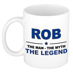 Rob The man, The myth the legend pensioen cadeau mok/beker 300 ml