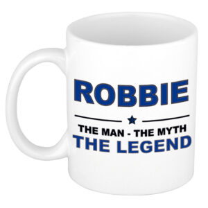 Robbie The man, The myth the legend pensioen cadeau mok/beker 300 ml
