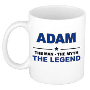 Adam The man, The myth the legend pensioen cadeau mok/beker 300 ml