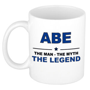 Abe The man, The myth the legend pensioen cadeau mok/beker 300 ml