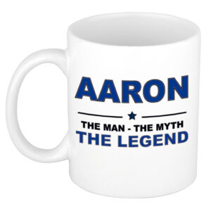 Aaron The man, The myth the legend pensioen cadeau mok/beker 300 ml