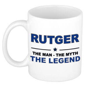 Rutger The man, The myth the legend pensioen cadeau mok/beker 300 ml